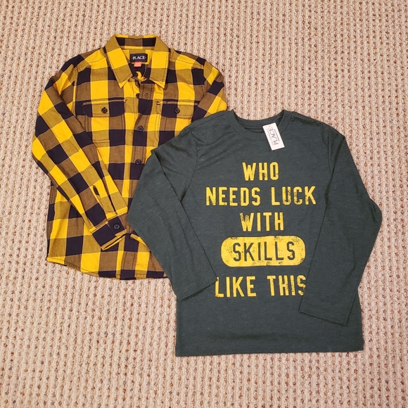 LOT OF 2:BOYS CHILDRENS PLACE SHIRTS - M7/8 - Picture 2 of 2